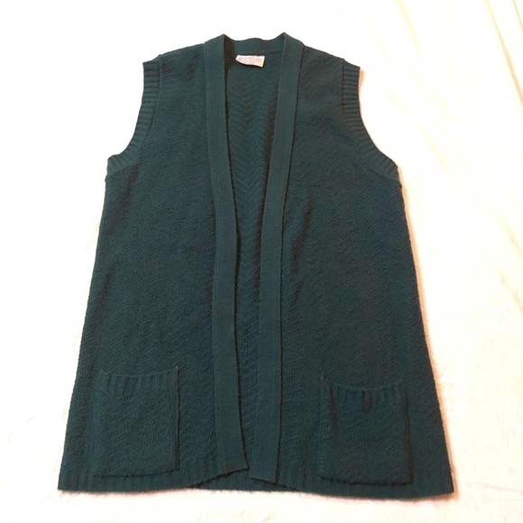 SEARS Vintage Open Front Sweater Vest - Picture 1 of 5